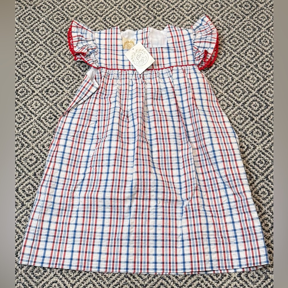 🎉 NWT 🎉TBBC Red, White & Blue Plaid Seersucker Dress